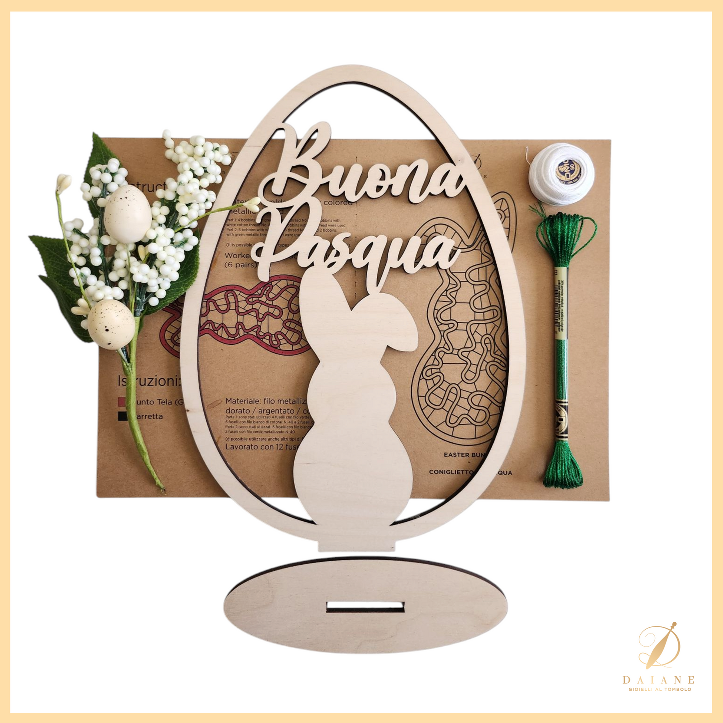 Bobbin Lace Easter Bunny Egg Bobbin Lace Pattern