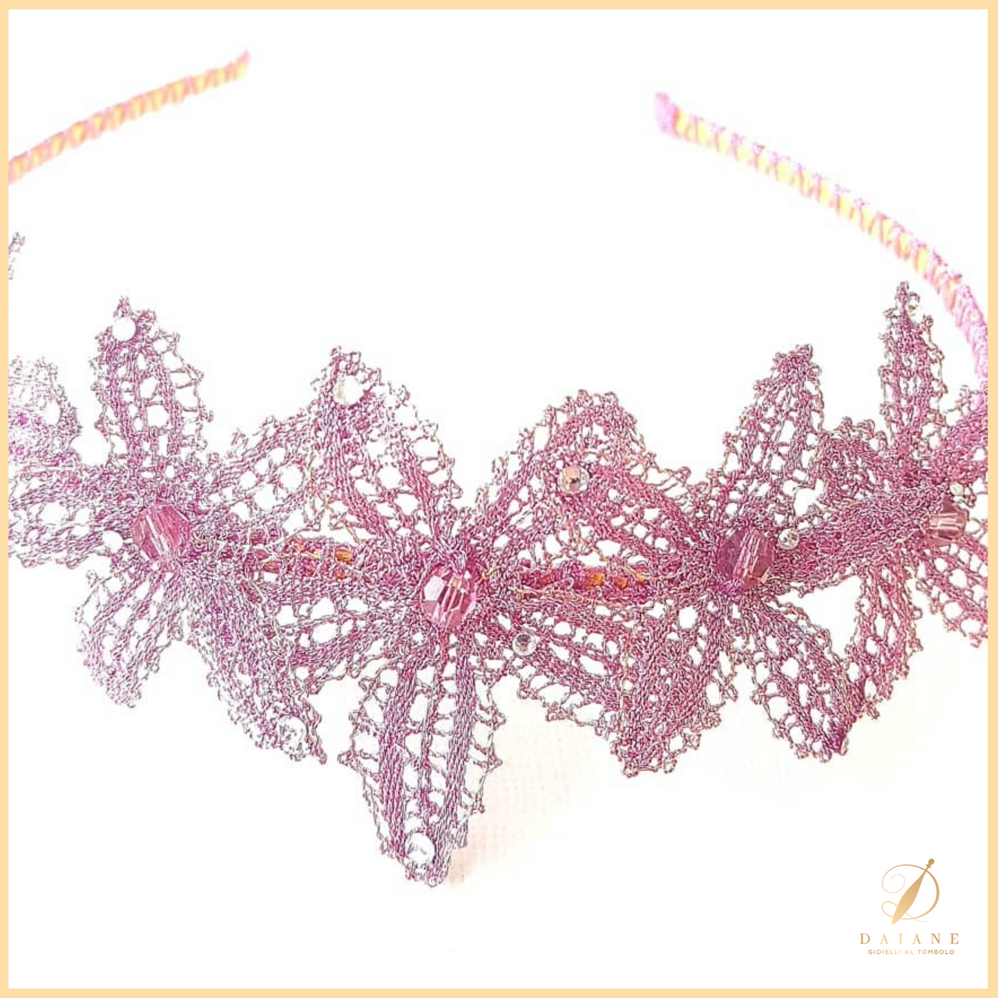 Bobbin Lace Flower Hair Hoop Bobbin Lace Digital Pattern