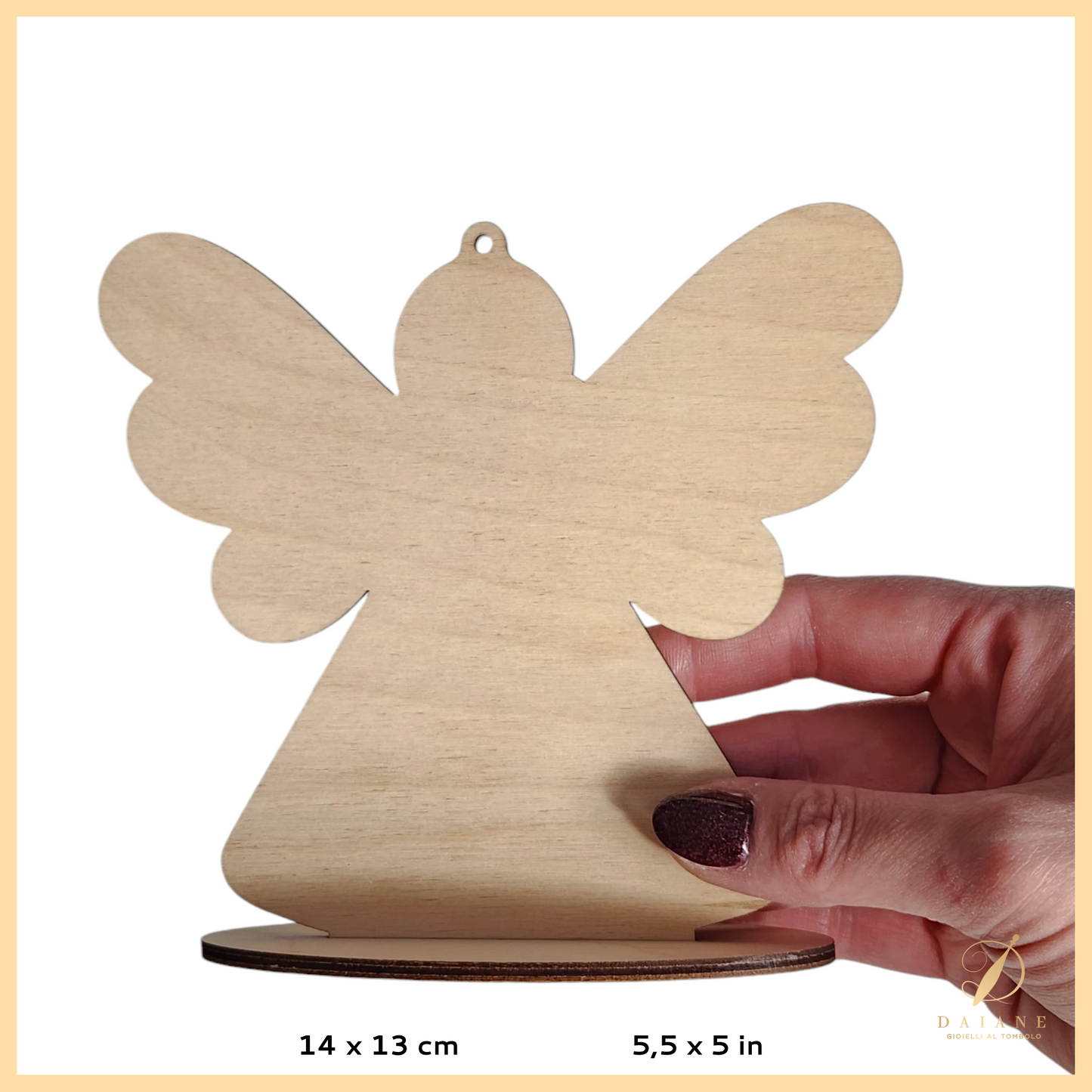 Bobbin Lace Wooden Angel Structure