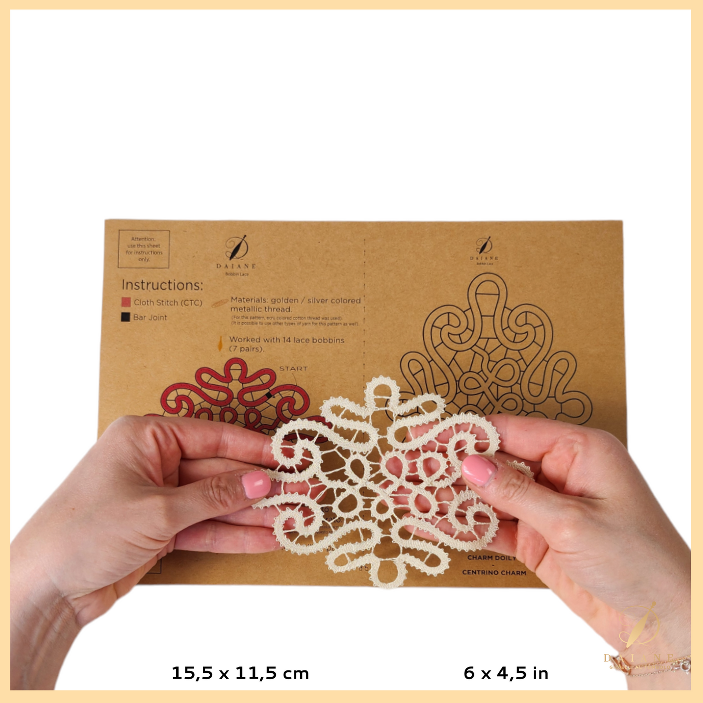 Bobbin Lace Charm Doily Bobbin Lace Digital Pattern