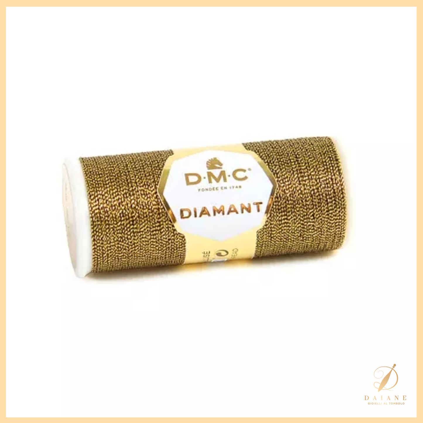 Bobbin Lace Metallic Thread for Bobbin Lace Black Gold D140