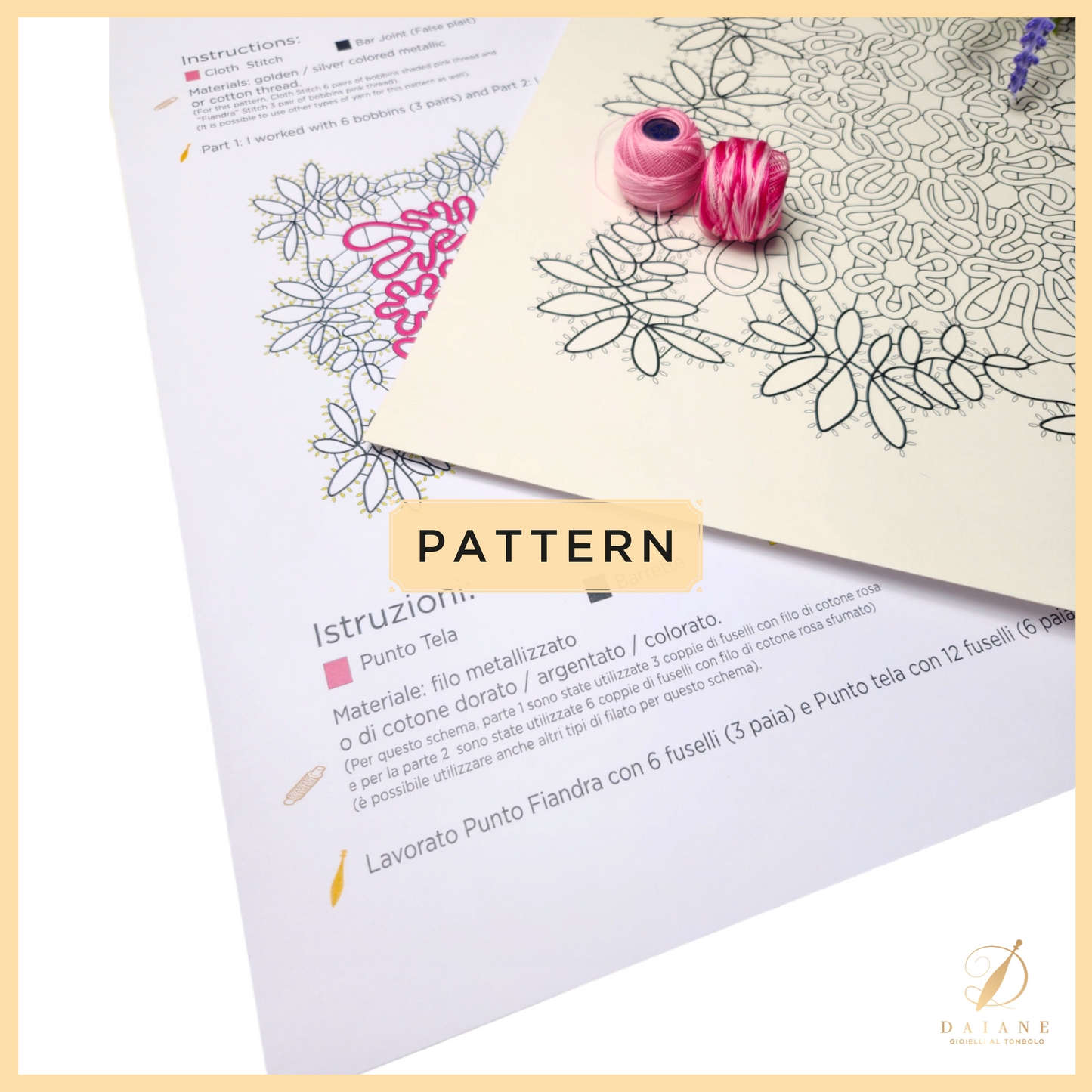 Bobbin Lace Flowers Doily Bobbin Lace Pattern