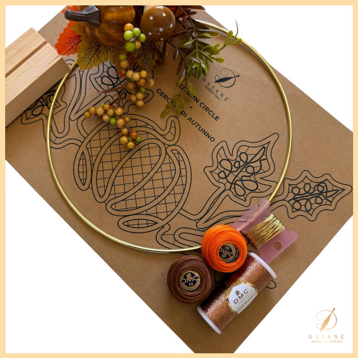 Bobbin Lace Autumn Circle Lace Pattern