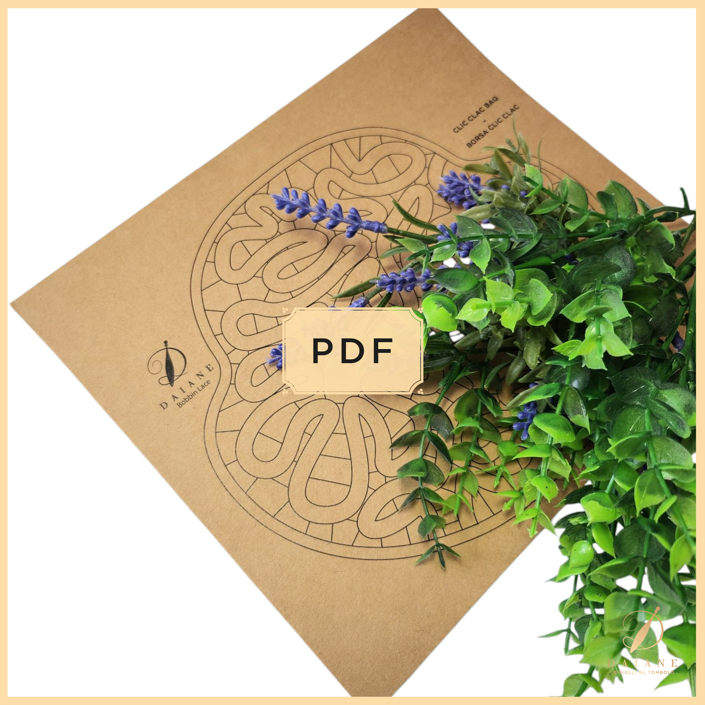 Bobbin Lace Clic Clac Bag Bobbin Lace Digital Pattern