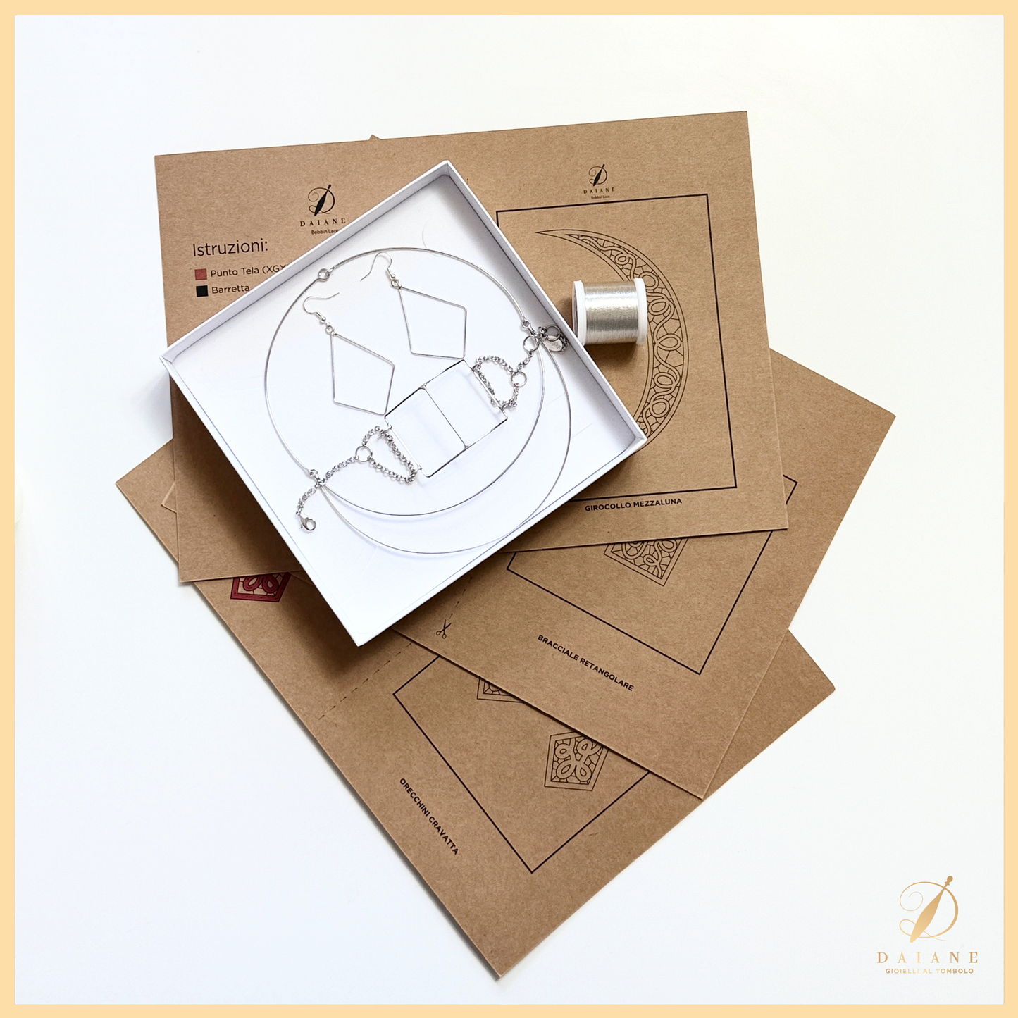 Bobbin Lace Complete kit Set Jewelry Bobbin Lace