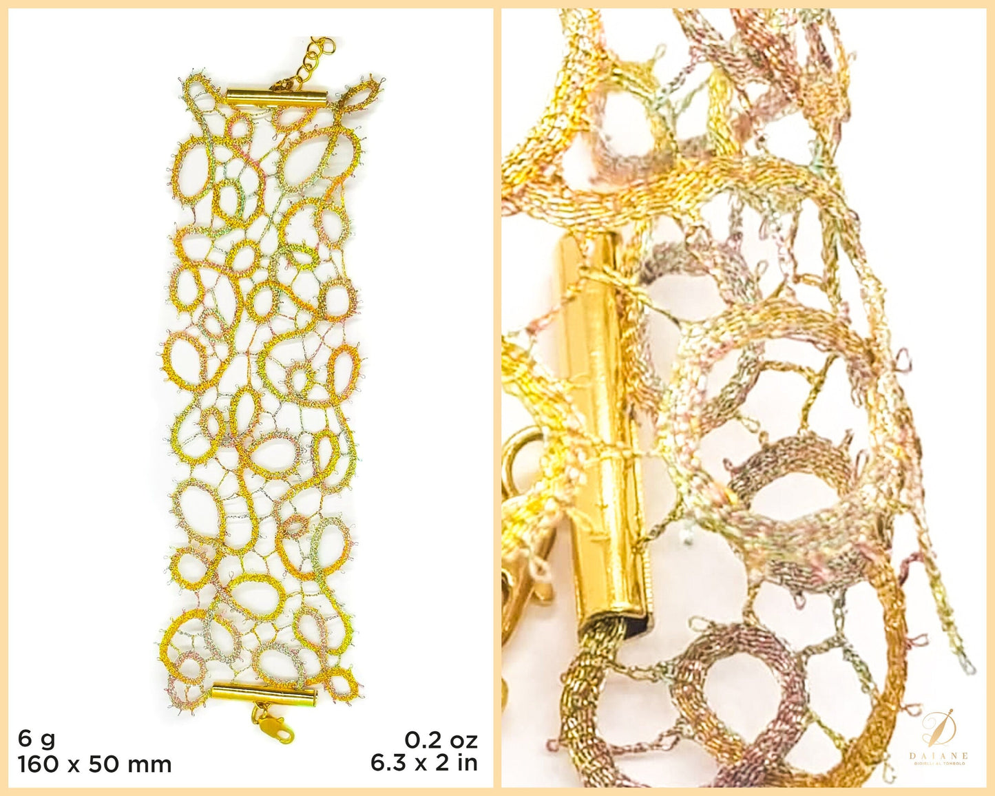 Bobbin Lace Glamour Bracelet Bobbin Lace Digital Pattern