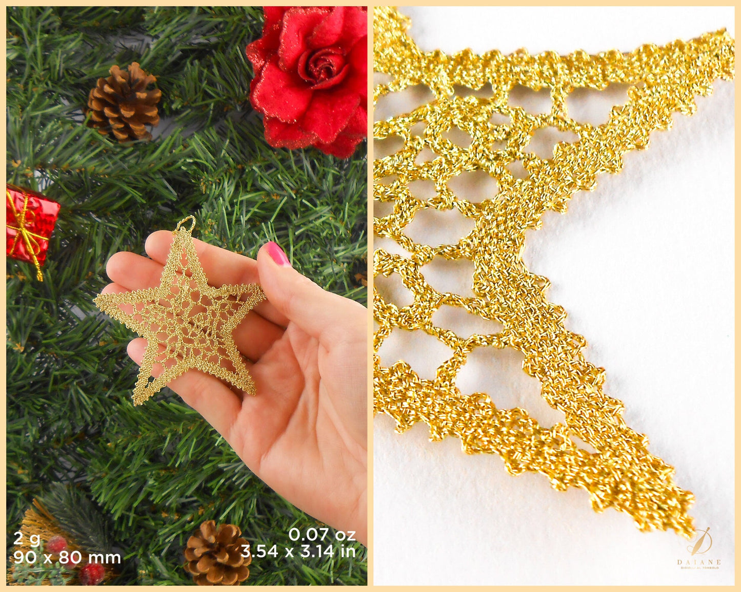 Bobbin Lace Christmas Star Bobbin Lace Digital Pattern