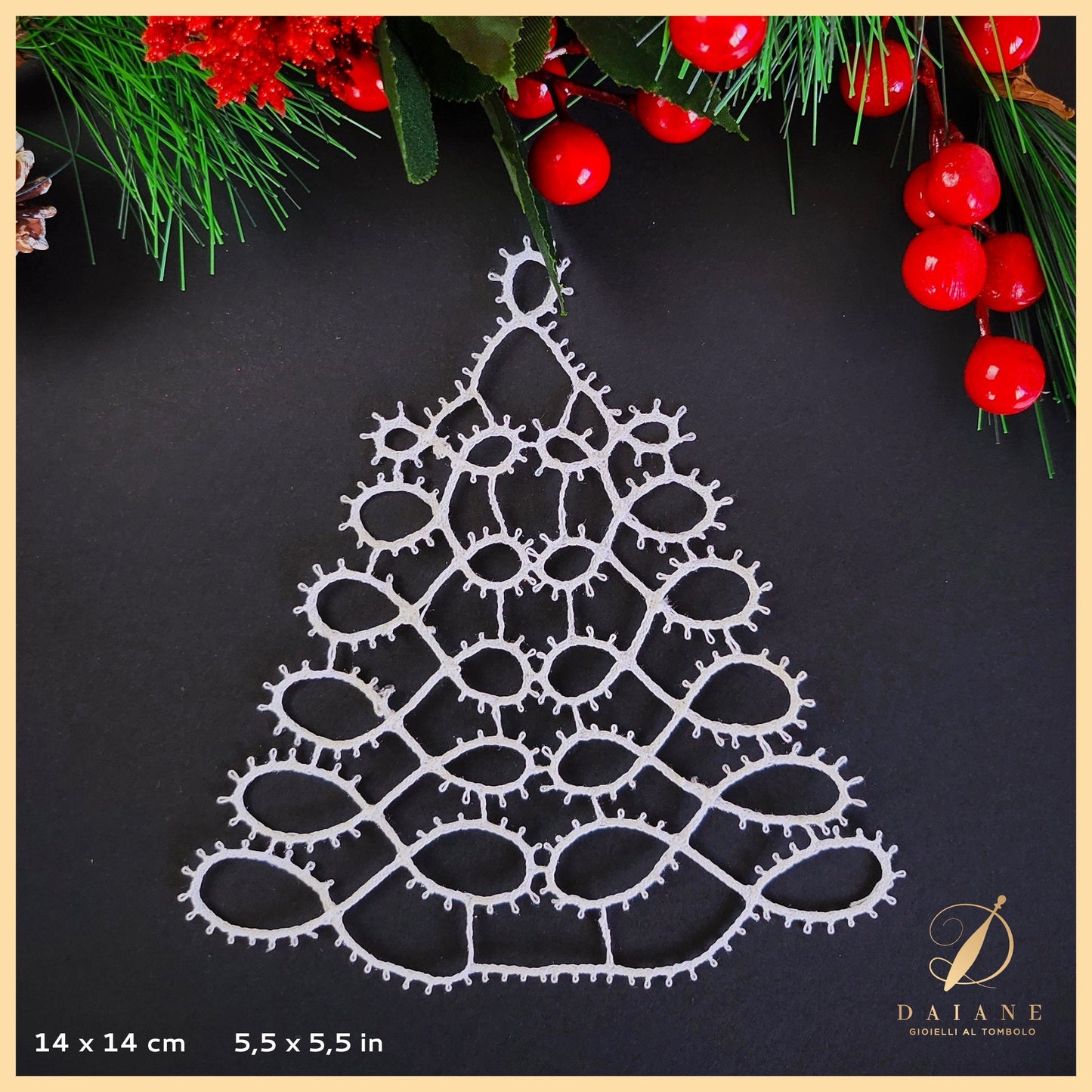 Bobbin Lace Fiandra Christmas Tree Bobbin Lace Digital Pattern