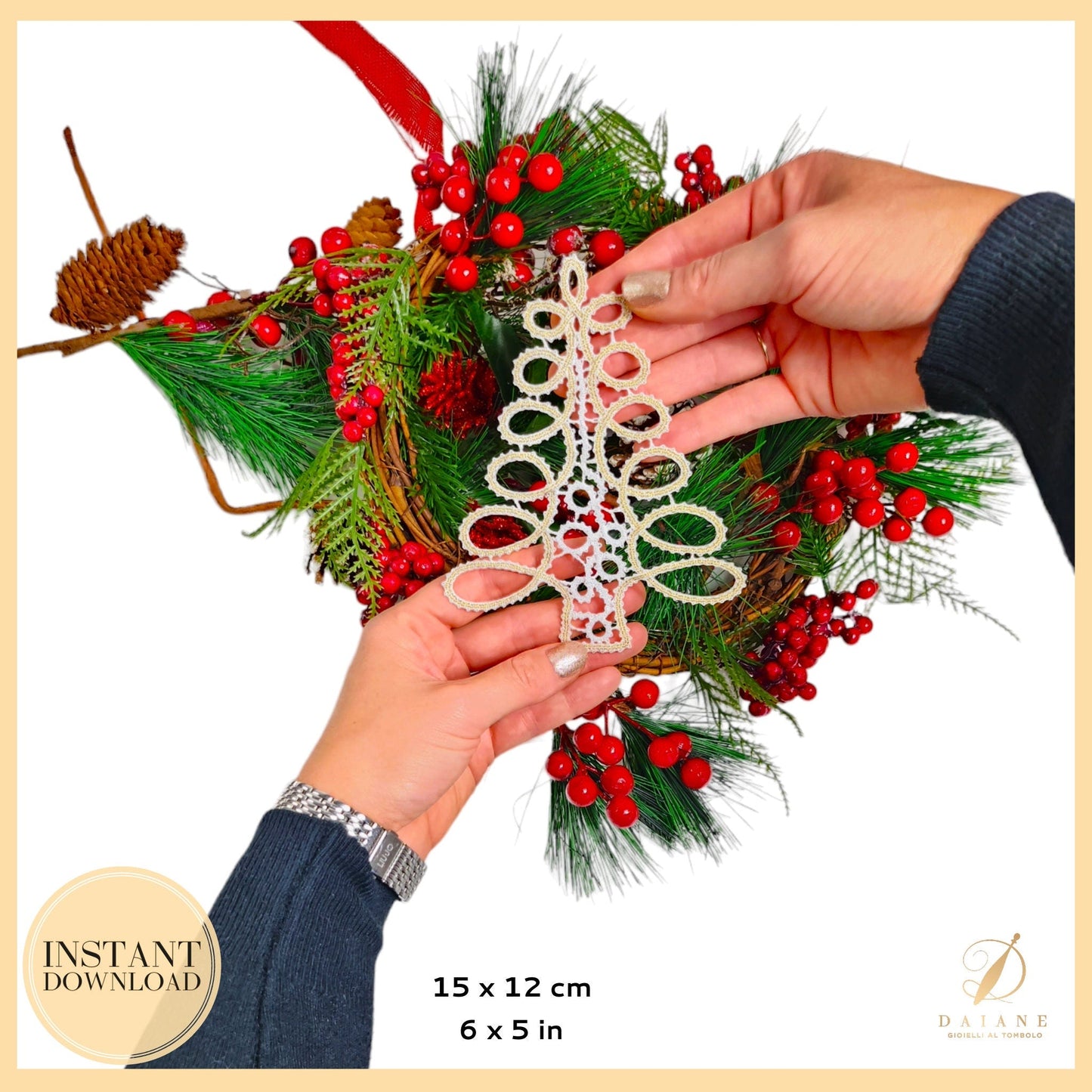 Bobbin Lace Christmas Tree Bobbin Lace Digital Pattern