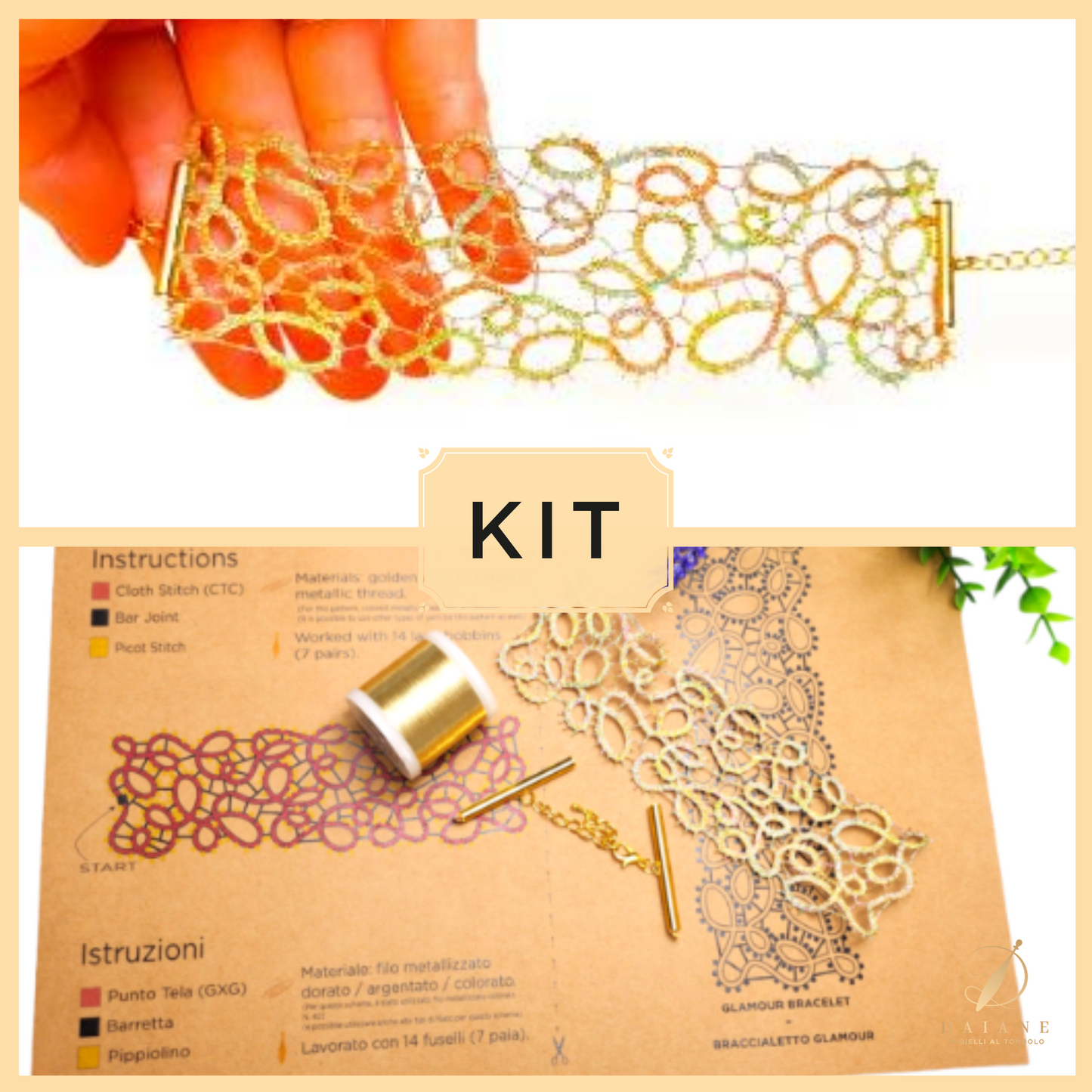 Bobbin Lace Glamour Bracelet Bobbin Lace Pattern