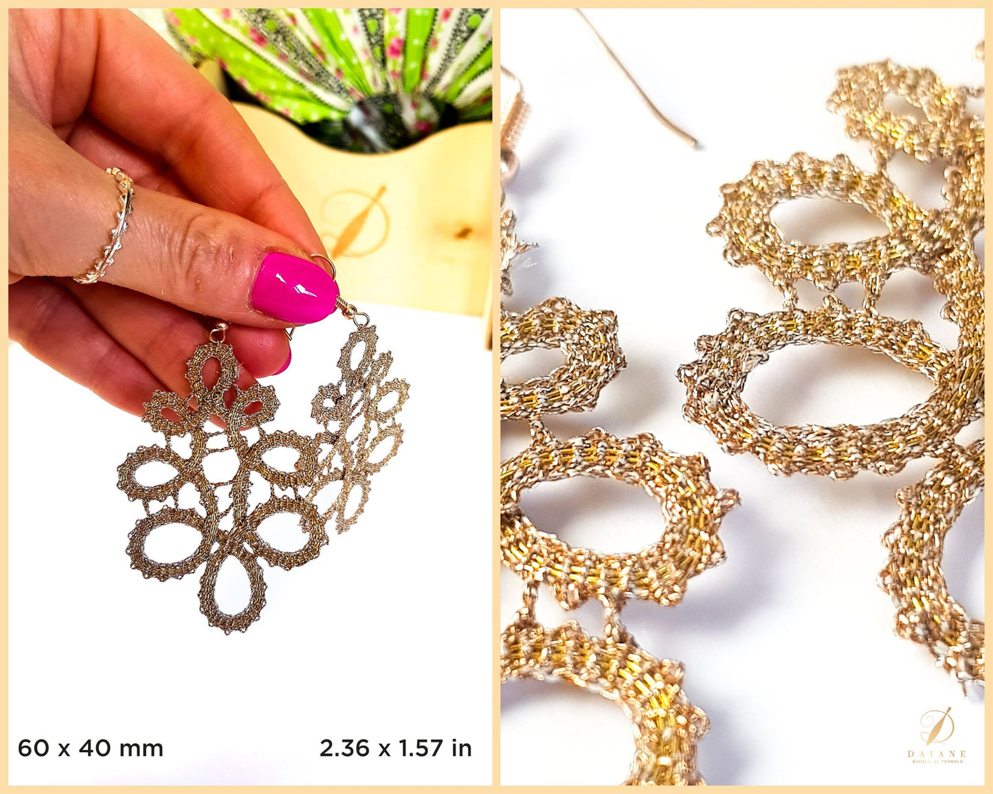 Bobbin Lace Marquise Earrings Bobbin Lace Pattern