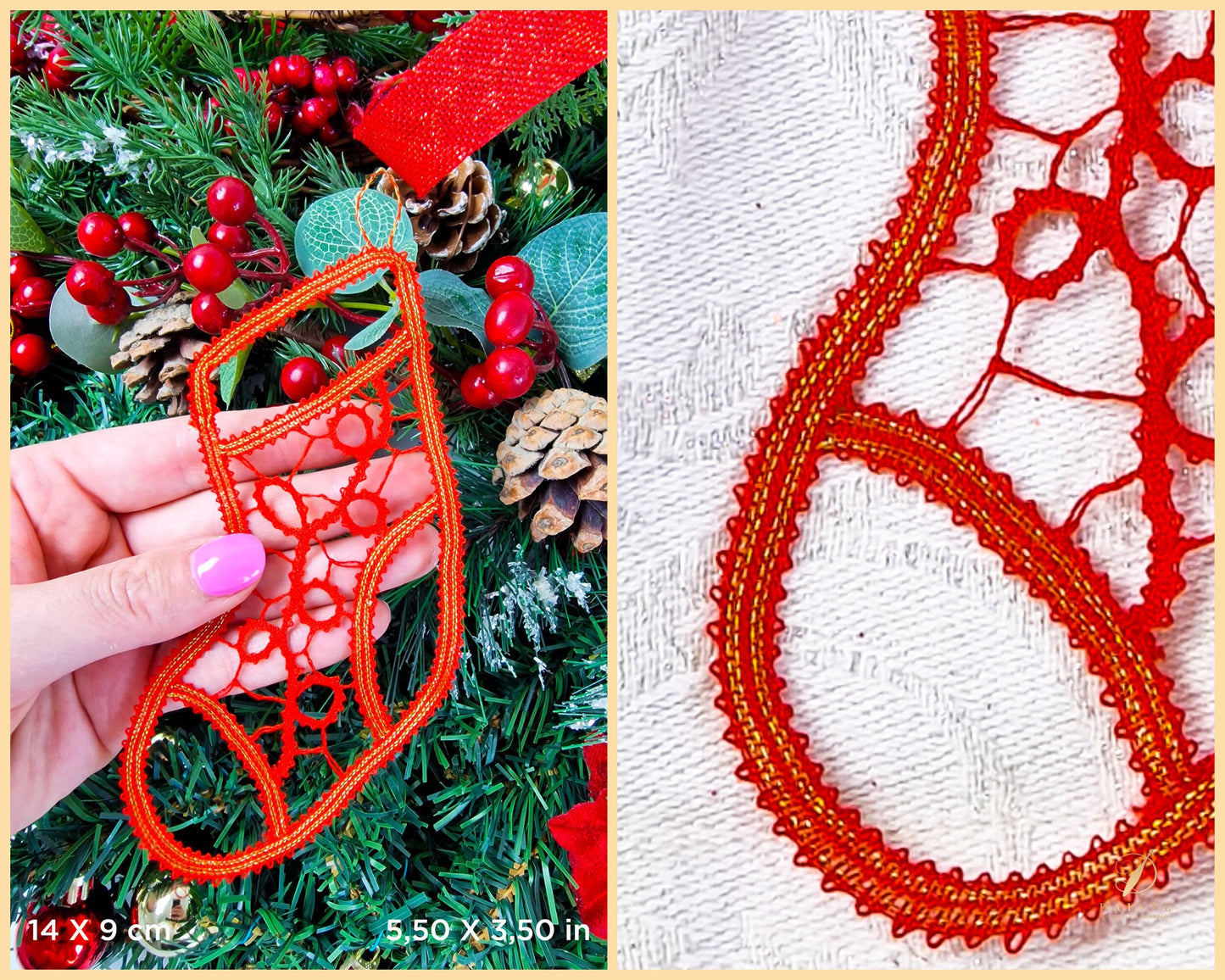 Bobbin Lace Christmas Stocking Bobbin Lace Pattern
