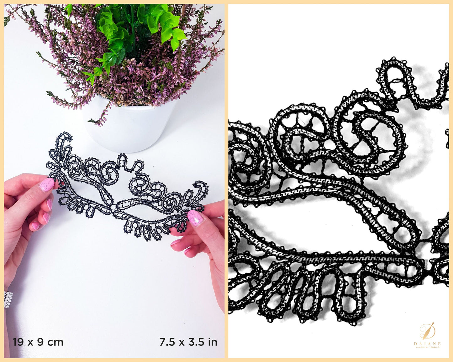 Bobbin Lace Carnival Mask Venezia Bobbin Lace Pattern