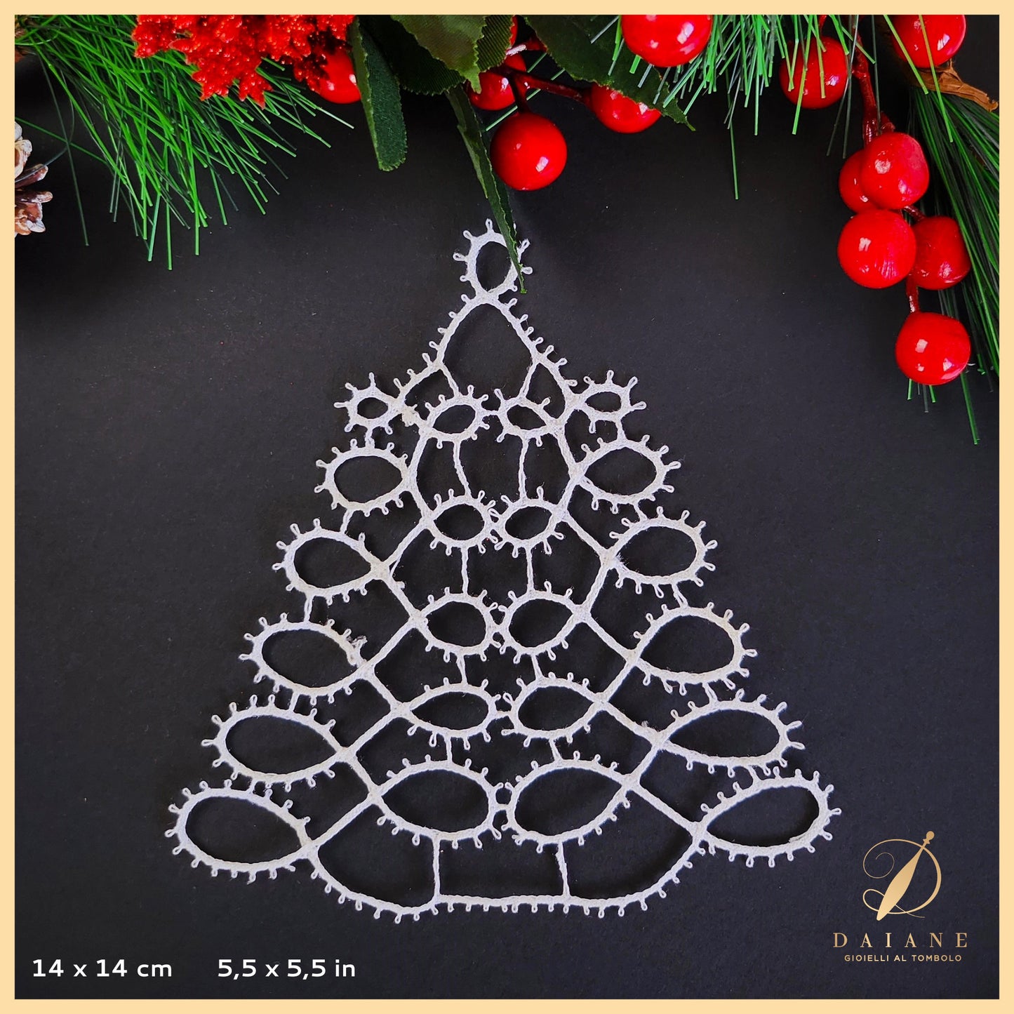 Bobbin Lace Fiandra Christmas Tree Bobbin Lace Pattern