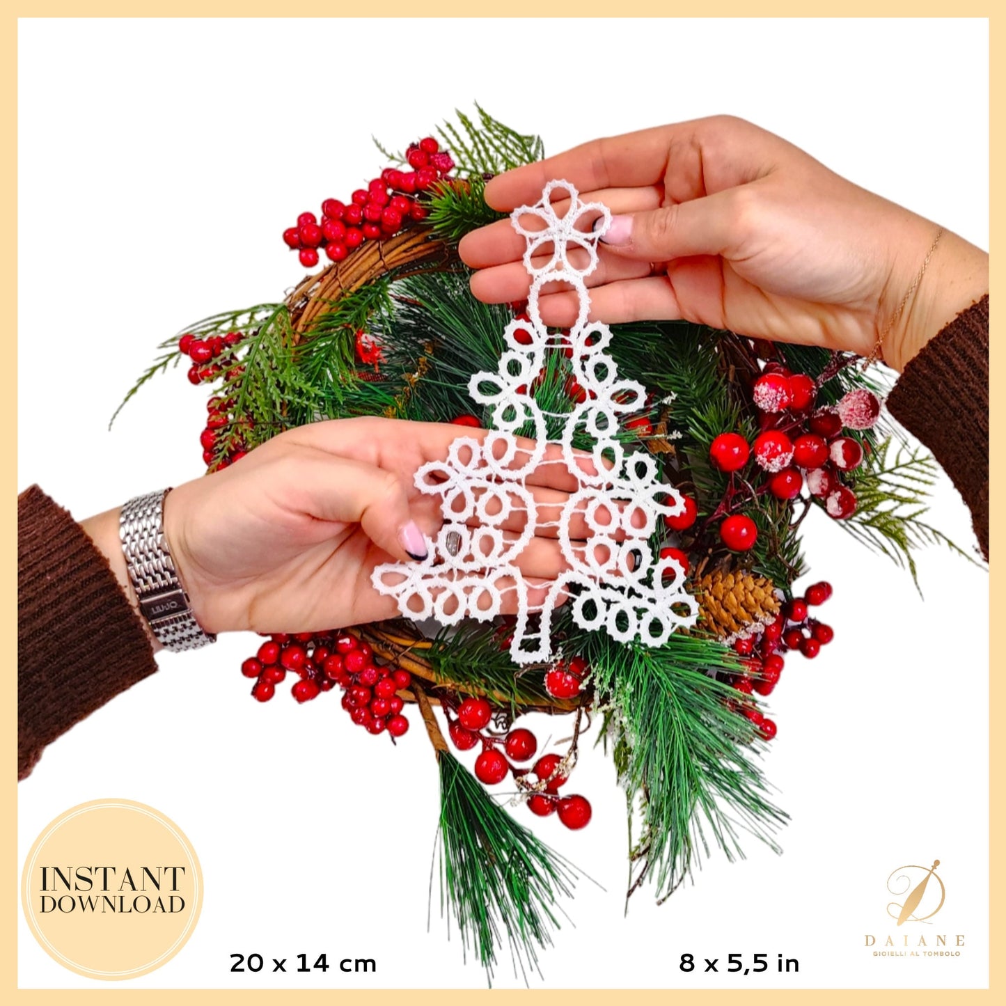 Bobbin Lace Christmas Pine Tree Bobbin Lace Pattern