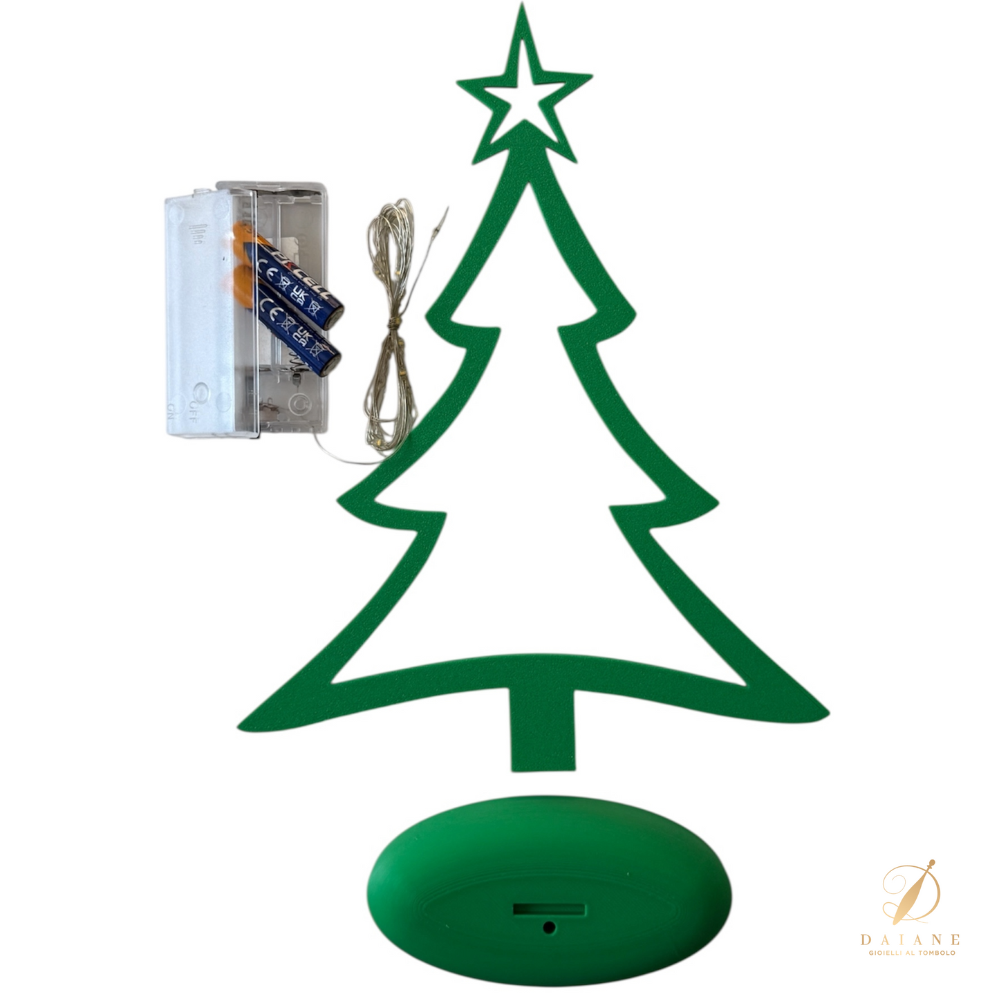 Bobbin Lace Enchanted Christmas Tree Bobbin Lace Pattern Complete Kit (Pattern + 3 Thread + Tree Base) Green