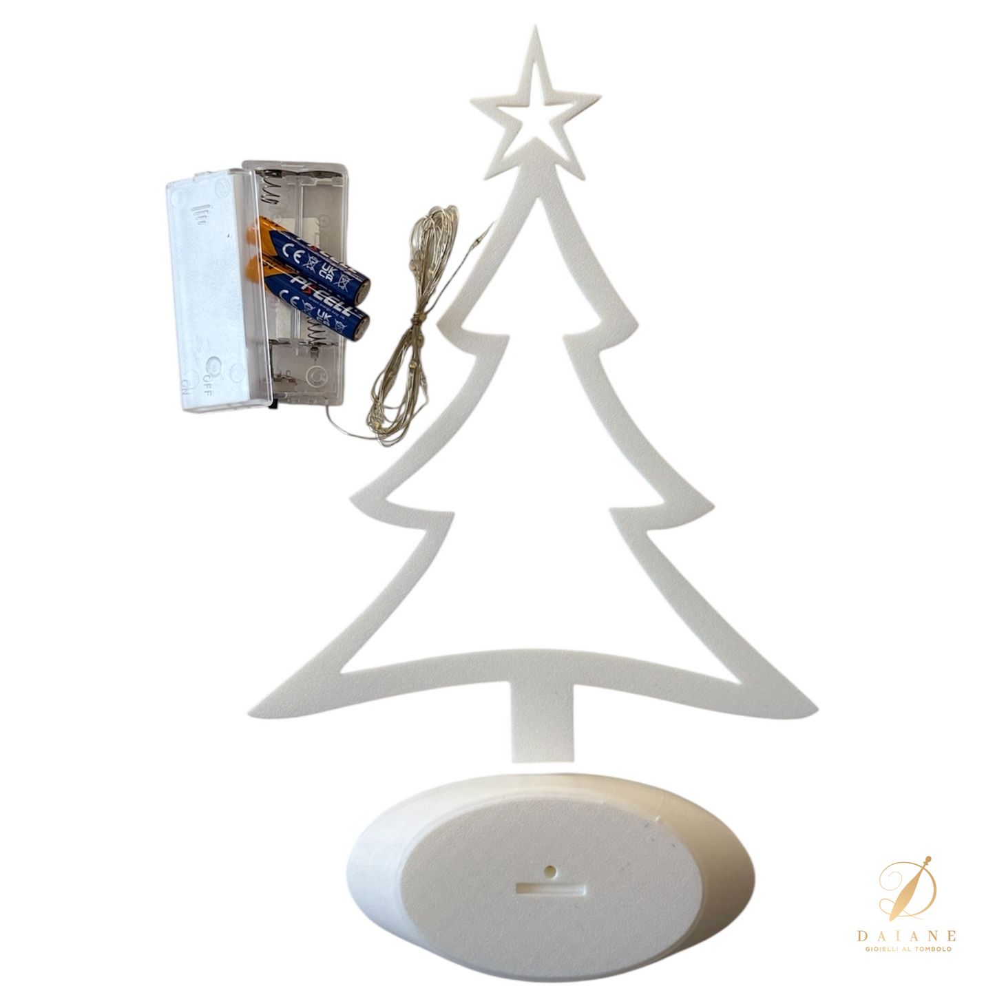 Bobbin Lace Light-up Tree Base White