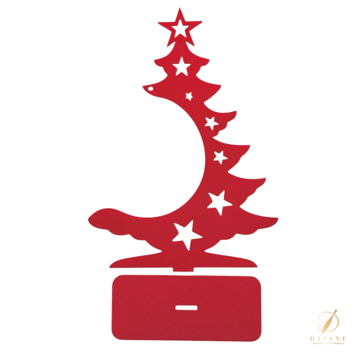 Bobbin Lace Base for Christmas Ball Red