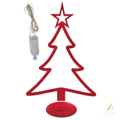 Bobbin Lace Light-up Tree Base Red
