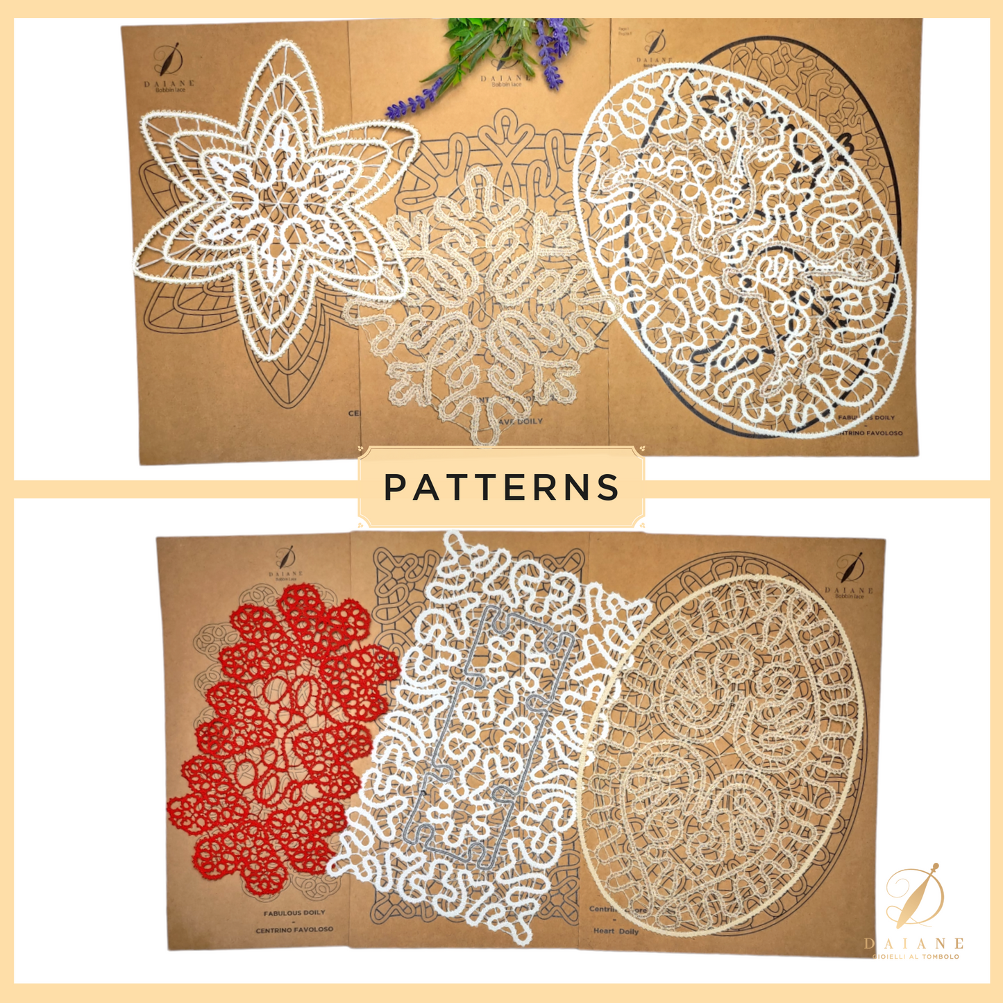 6 Patterns Bundle - Beautiful Doilies Bobbin Lace Digital Pattern