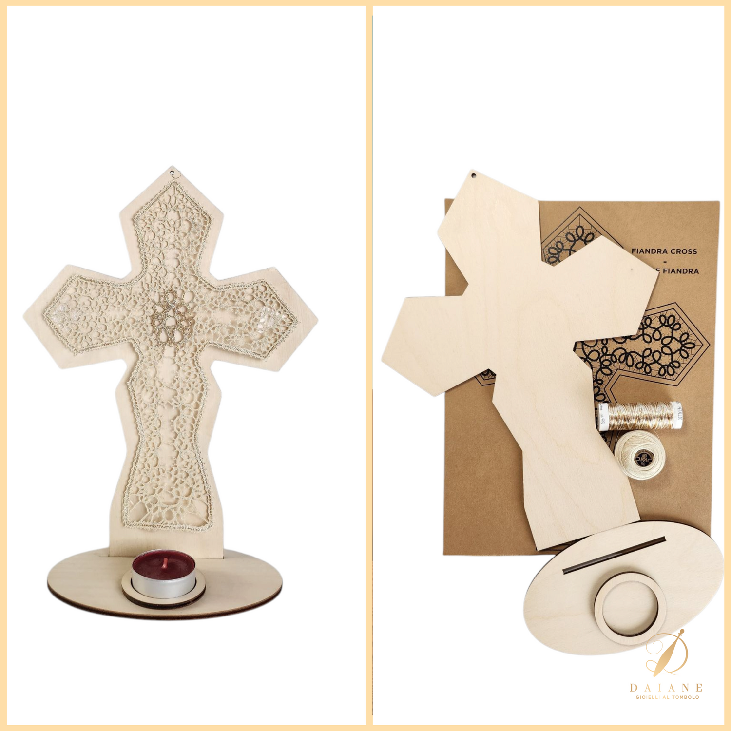 Bobbin Lace Fiandra Cross Bobbin Lace Pattern