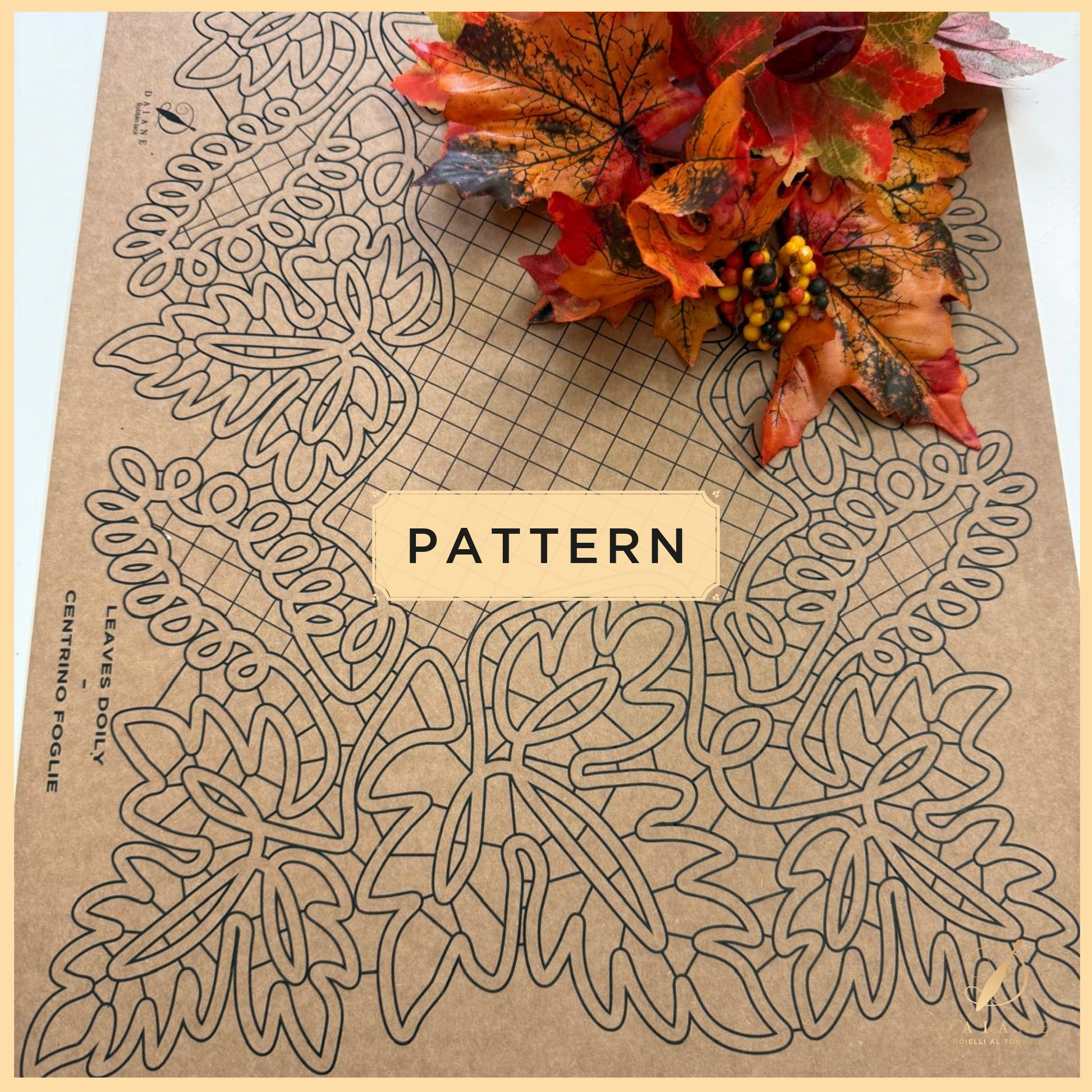 Bobbin Lace Leaves Doily Bobbin Lace Pattern