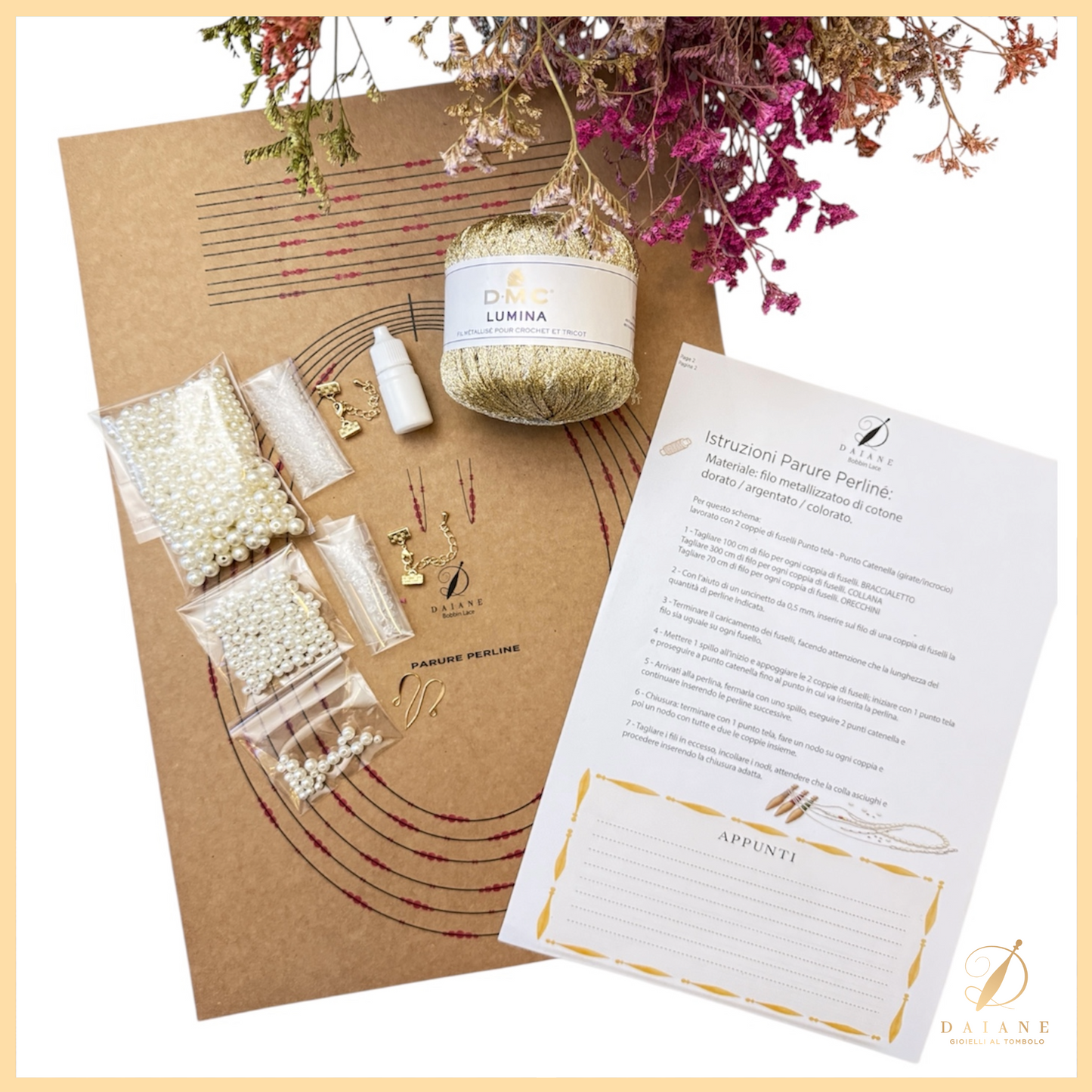 Bobbin Lace Beaded Jewelry Set Bobbin Lace