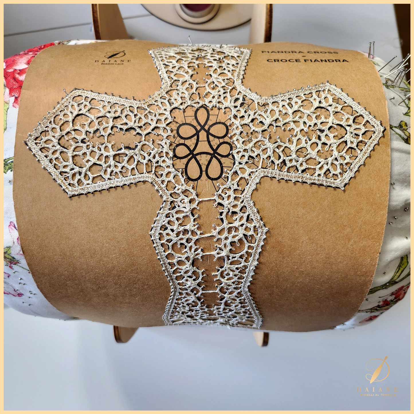Bobbin Lace Fiandra Cross Bobbin Lace Pattern