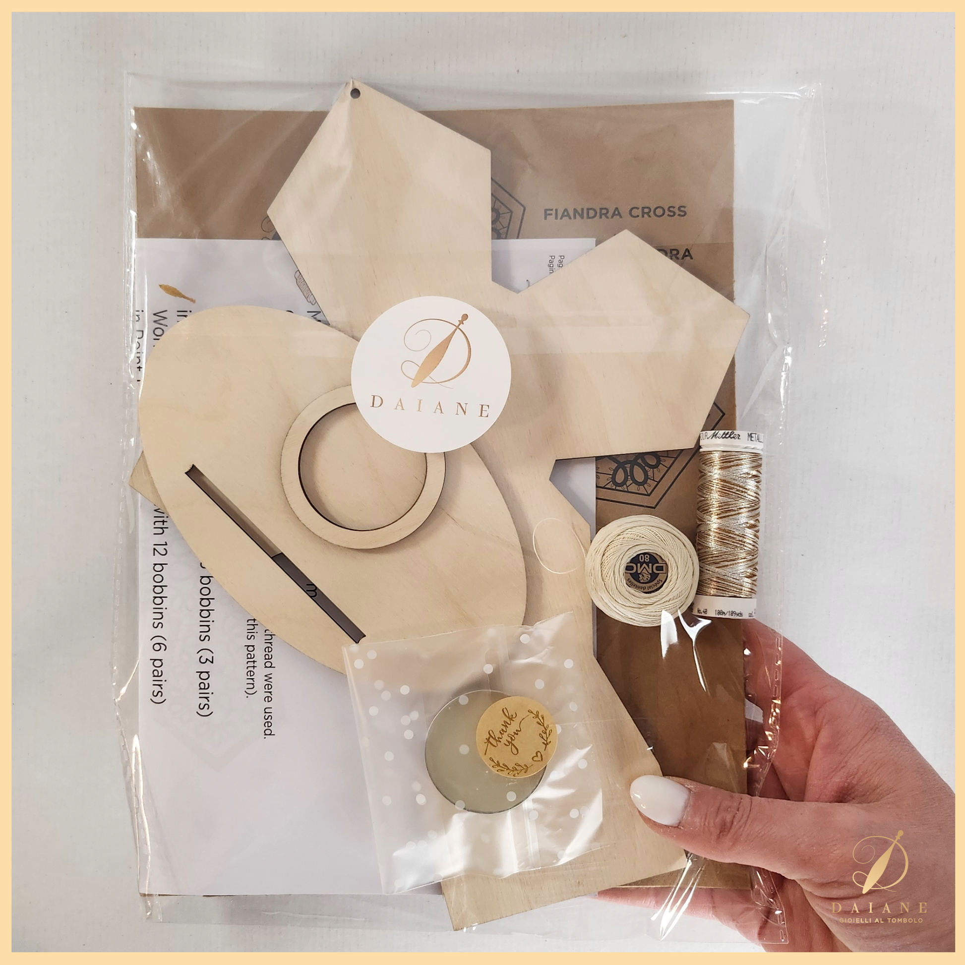 Bobbin Lace Fiandra Cross Bobbin Lace Pattern