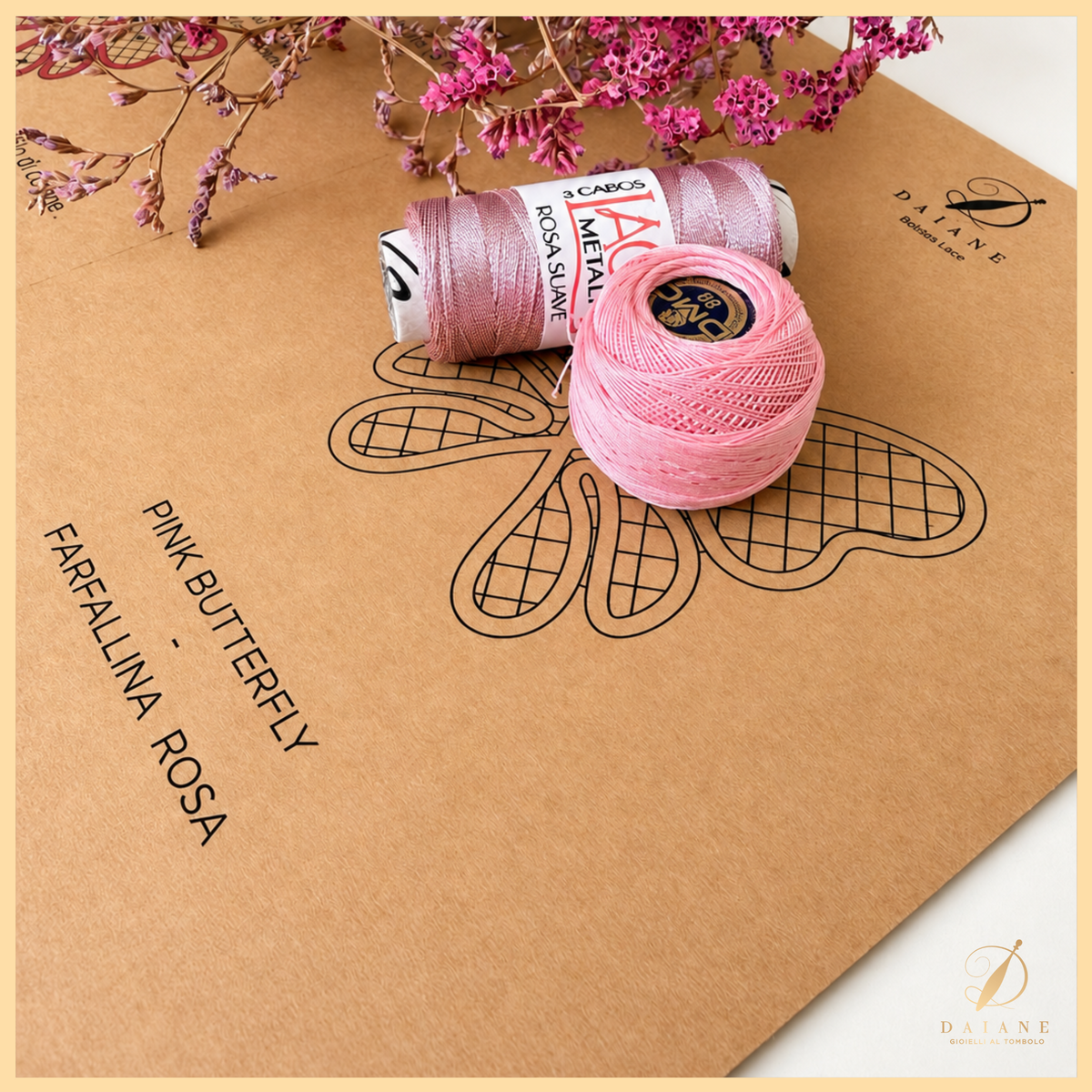 Bobbin Lace Pink Butterfly 2026 Bobbin Lace Pattern 🦋