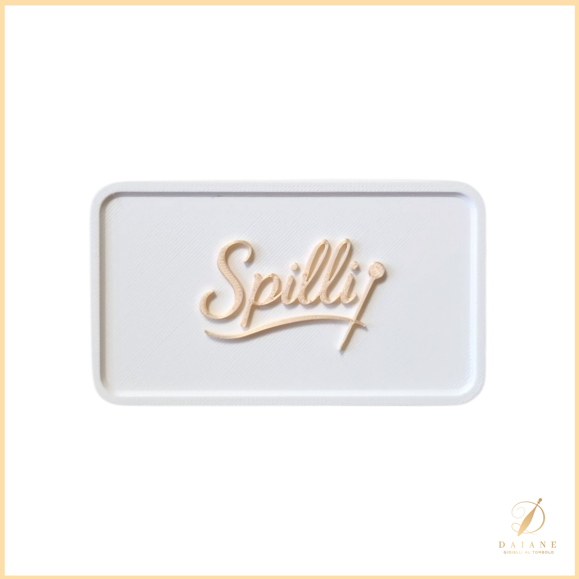 Bobbin Lace Pin Organizer Box White