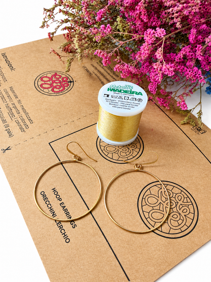 Complete Kit Earring Hoop Jewelry Bobbin Lace