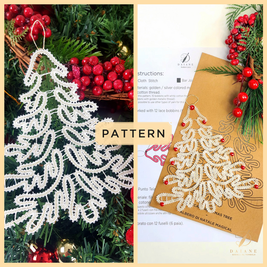 Christmas Tree Magical Bobbin Lace Pattern