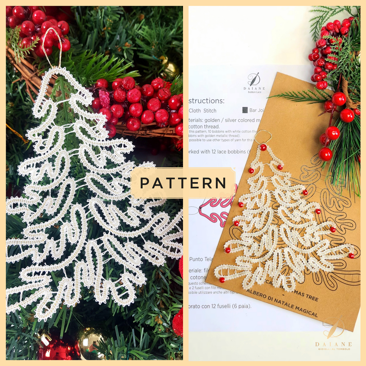 Bobbin Lace Christmas Tree Magical Bobbin Lace Pattern