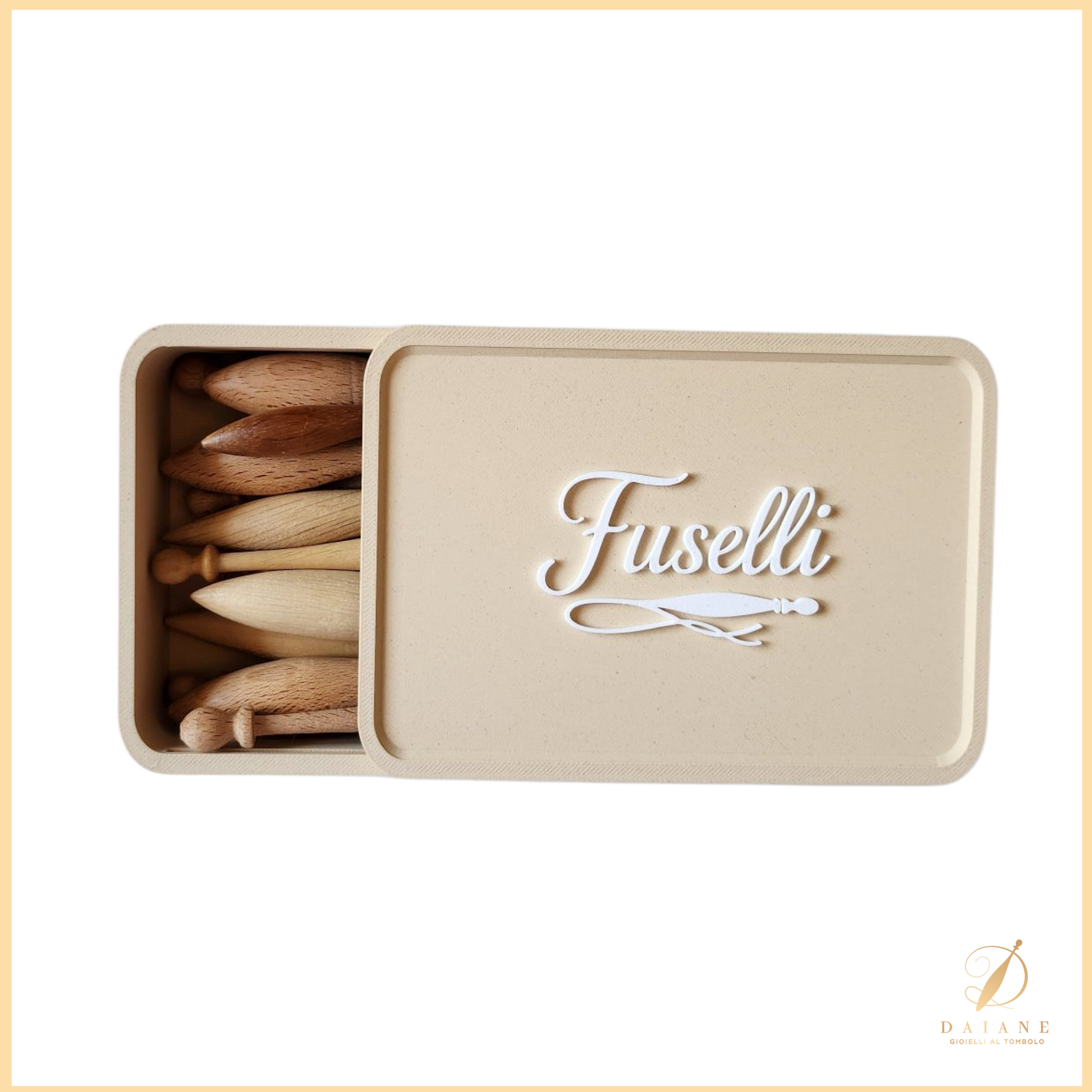 Bobbin Lace Bobbins Organizer Box