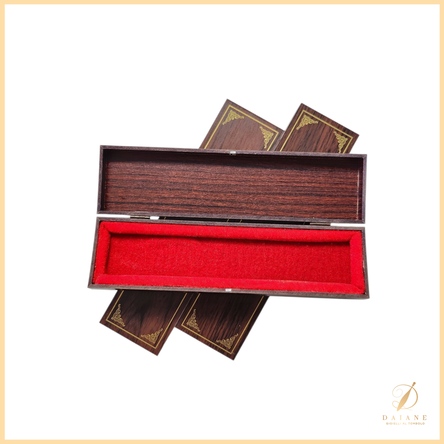 Bobbin Lace Wooden Box for Fan