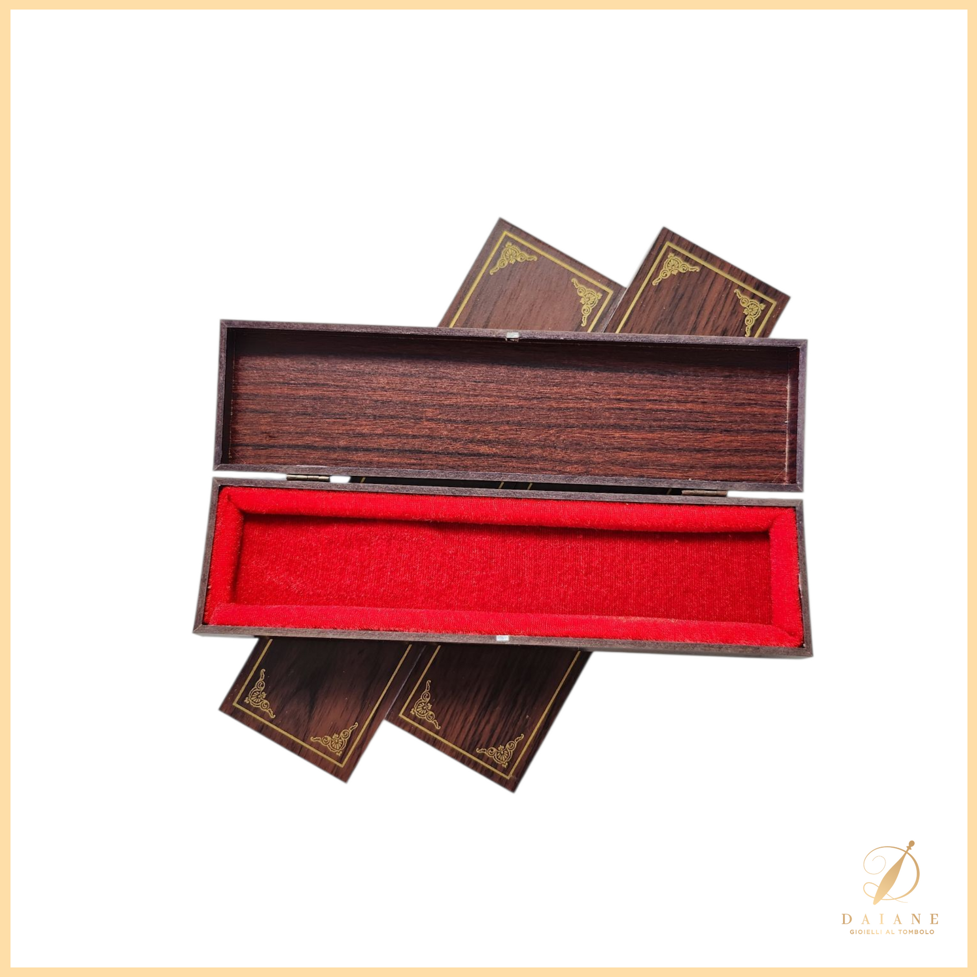 Bobbin Lace Wooden Box for Fan