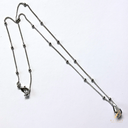 Bobbin Lace Pendant chain Pendant chain for jewelry White Gold