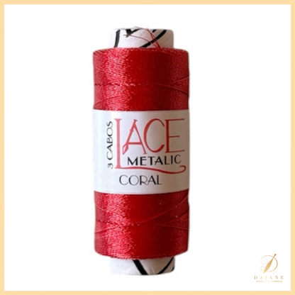 Bobbin Lace Metallic Thread for Bobbin Lace Coral