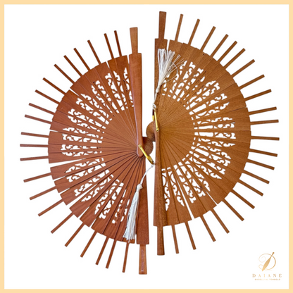 Bobbin Lace Decorated Wooden Fan Diva