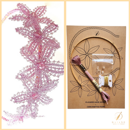 Bobbin Lace Flower Hair Hoop Bobbin Lace Pattern