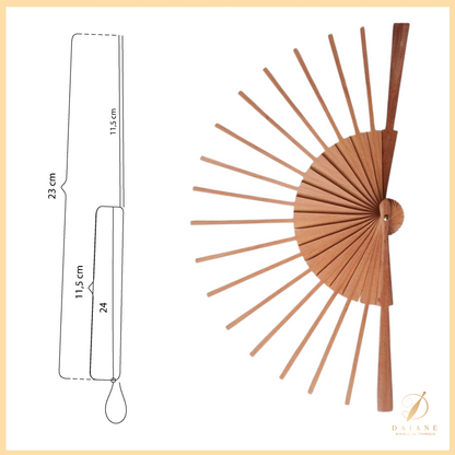 Bobbin Lace Hana Wooden Fan