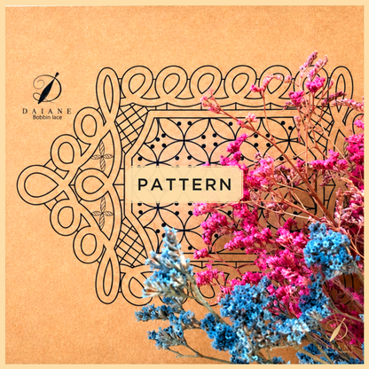 Bobbin Lace Regina Tray Bobbin Lace Pattern Printed Pattern Brown null