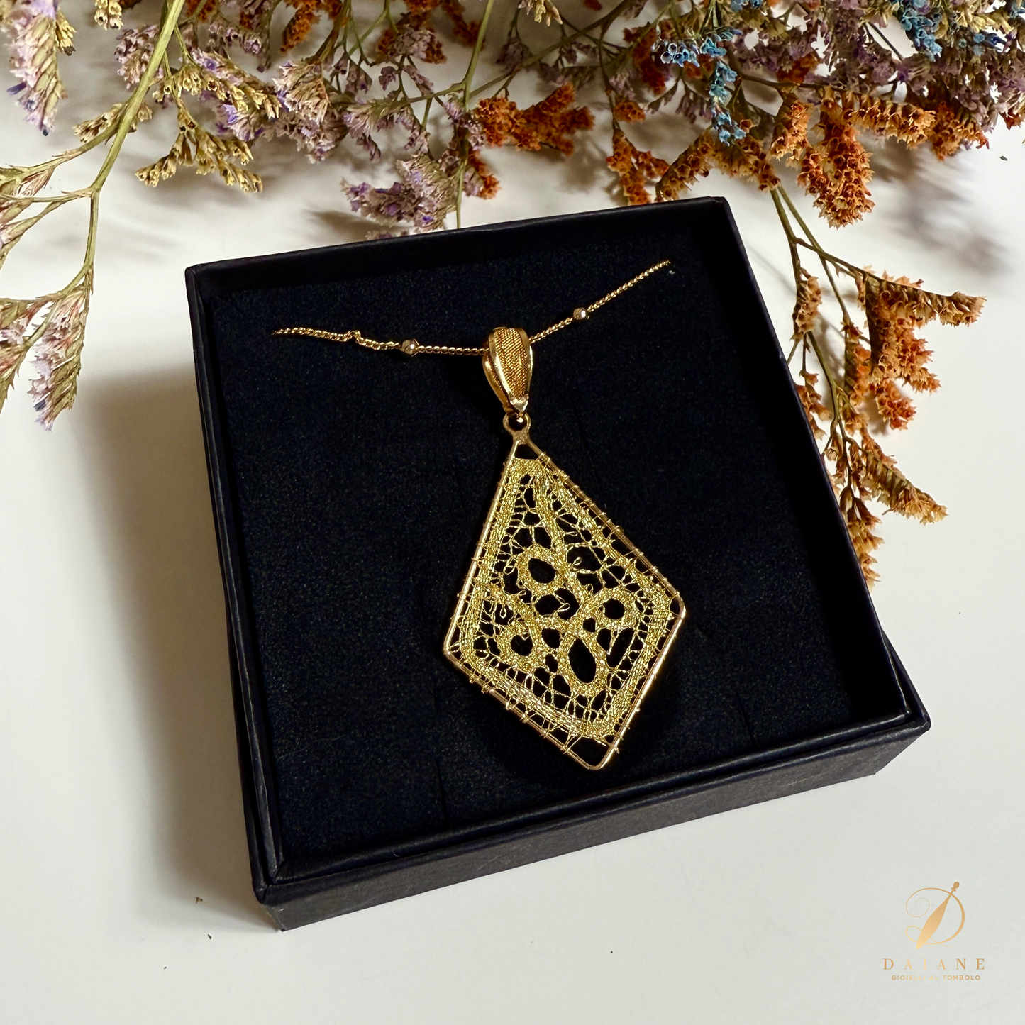 Bobbin Lace Complete Kit Pendant Tie Shaped Jewelry Bobbin Lace