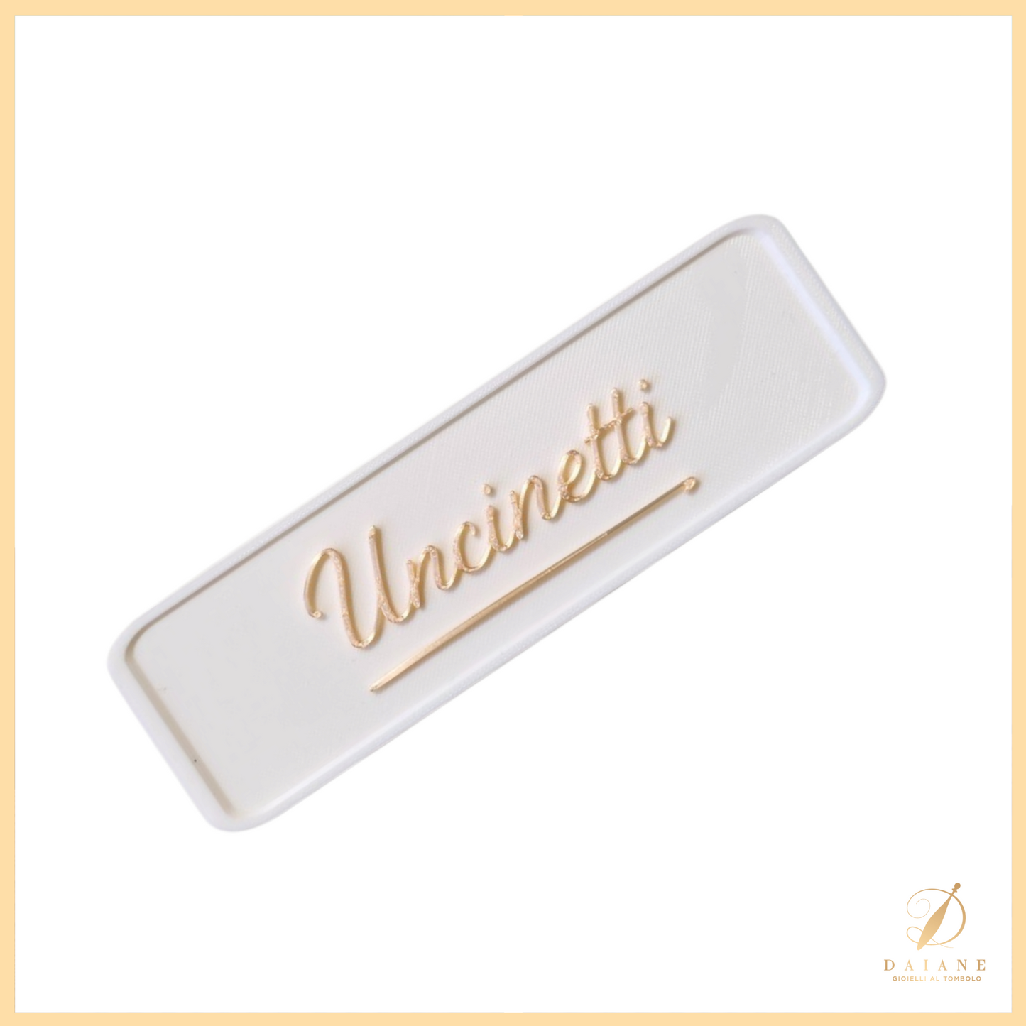 Bobbin Lace Crochet Hook Organizer Box White