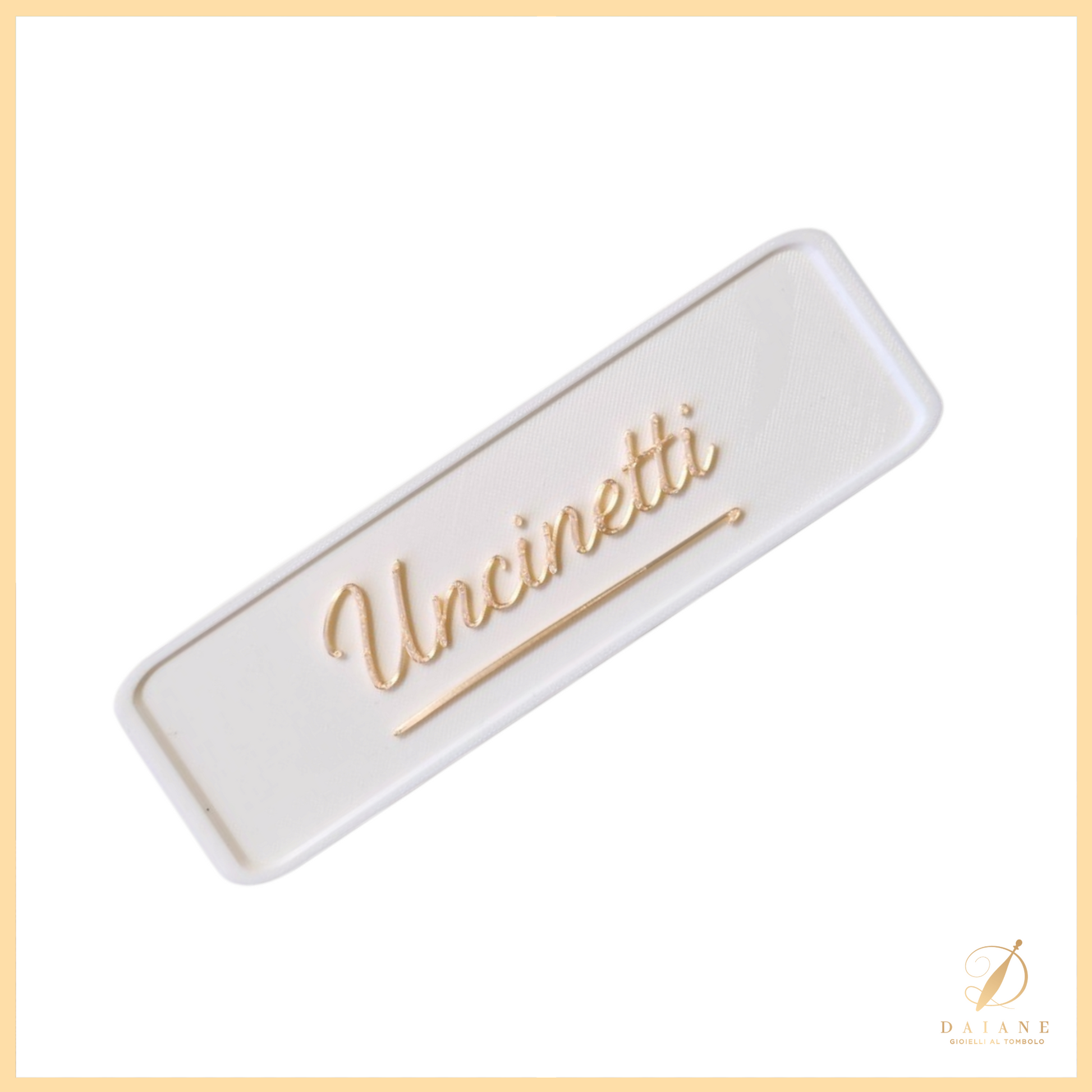 Bobbin Lace Crochet Hook Organizer Box White