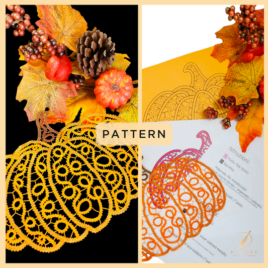 Autumn Pumpkin Bobbin Lace Digital Pattern