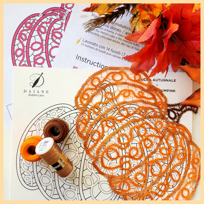 Autumn Pumpkin Bobbin Lace Digital Pattern