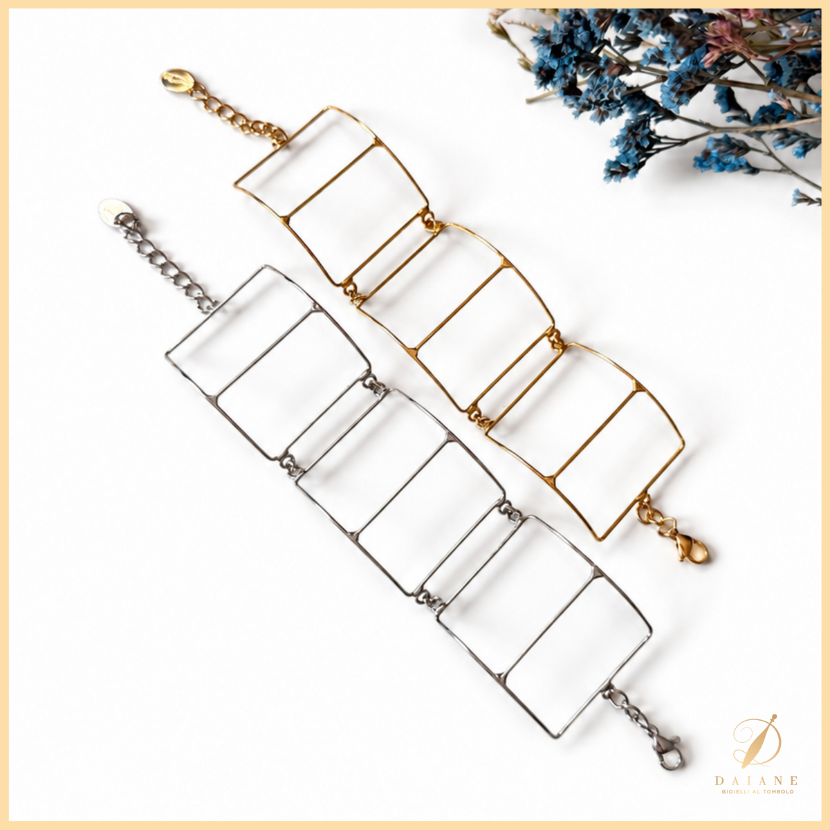Rectangular 3 Jewelry Bracelet Frame