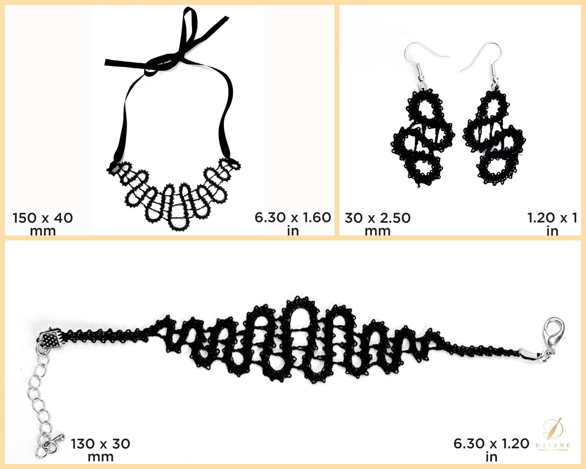 Bobbin Lace Patterns bundle Parure Set Lady | printable PDF - digital download